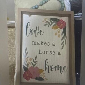 Floral Wall Art with Inspirational Quote